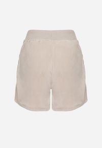 Born2be - Jasnoszare Welurowe Szorty Ozdobione Wiązaniem Ralladia. Okazja: na co dzień, na spacer. Kolor: szary. Materiał: welur. Wzór: aplikacja. Styl: casual #5