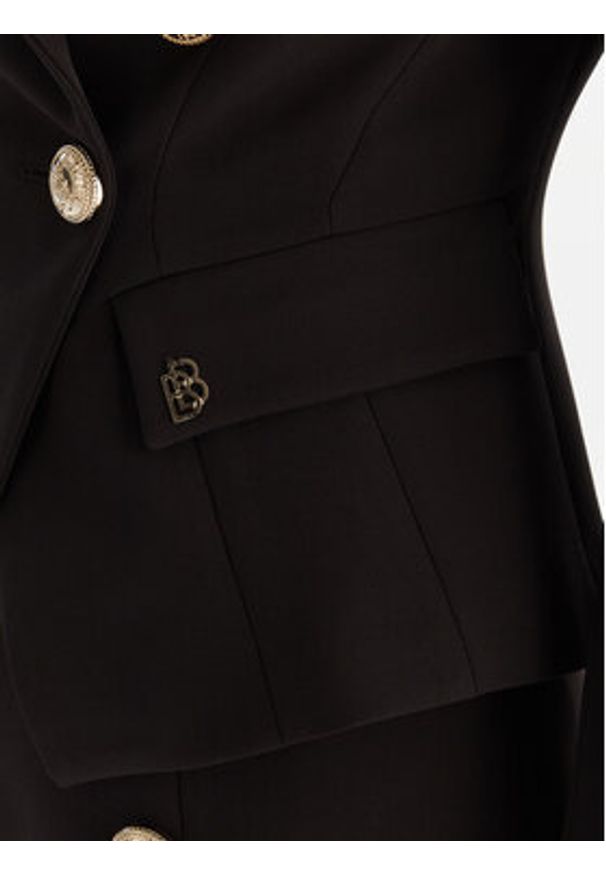 Babylon Marynarka S00779 Czarny Slim Fit. Kolor: czarny. Materiał: syntetyk