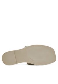 Calvin Klein Klapki Flat Slide Latt HW0HW02143 Beżowy. Kolor: beżowy. Materiał: skóra #5