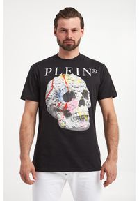 Philipp Plein - T-shirt męski PHILLIPP PLEIN. Materiał: skóra, bawełna. Wzór: nadruk, aplikacja #4