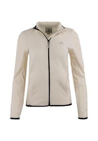GLENMUIR - Bluza Damska Plus Size Biała 4XL - Athl. Wydział Luna. Kolekcja: plus size. Kolor: biały. Materiał: polar. Wzór: haft