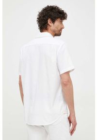 Lacoste koszula bawełniana męska kolor biały regular z kołnierzykiem button-down. Typ kołnierza: button down. Kolor: biały. Materiał: bawełna. Długość rękawa: krótki rękaw. Długość: krótkie #2