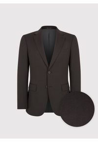 Pako Lorente - PAKO LORENTE – Brązowa marynarka garniturowa. Okazja: na spotkanie biznesowe. Kolor: brązowy. Materiał: poliester, wełna, wiskoza. Styl: biznesowy #2