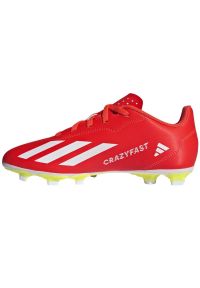 Adidas - Buty piłkarskie adidas X Crazyfast Club FxG IF0720 czerwone. Zapięcie: sznurówki. Kolor: czerwony. Materiał: syntetyk, guma. Sport: piłka nożna