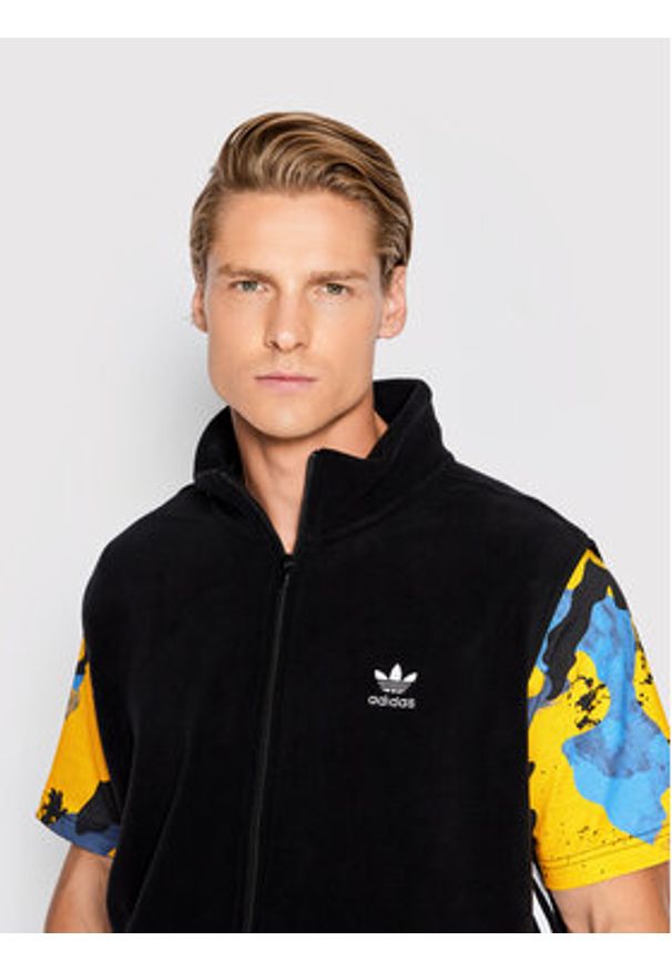 Adidas - adidas Kamizelka adicolor 3 Stripes HK7392 Czarny Relaxed Fit. Kolor: czarny. Materiał: syntetyk