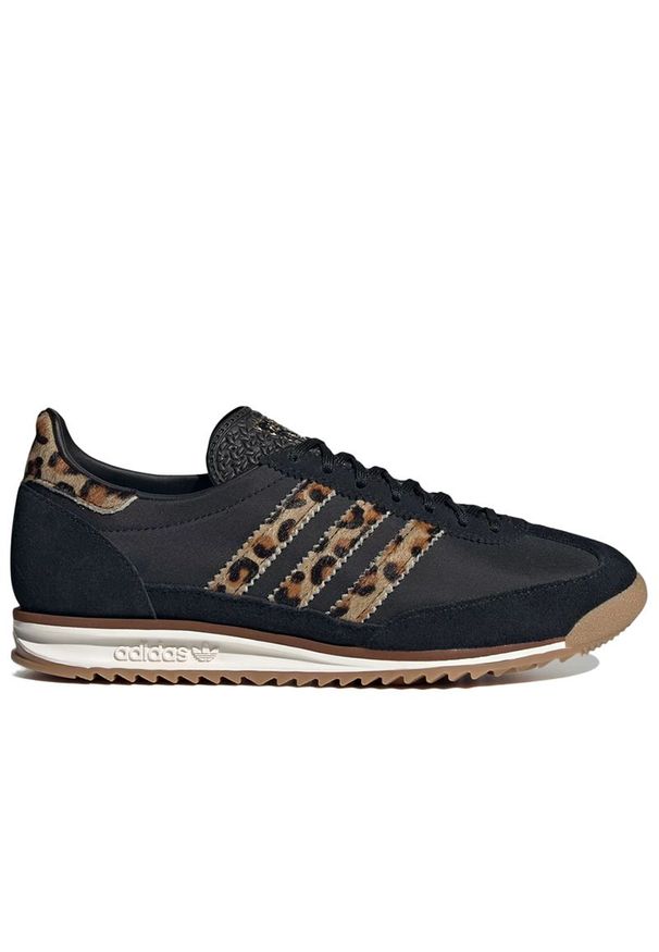 Adidas - Buty damskie adidas Originals SL RS 72 JR1640 - czarne. Okazja: na uczelnię. Zapięcie: pasek. Kolor: czarny. Materiał: guma, nylon, zamsz. Szerokość cholewki: normalna. Wzór: aplikacja, paski. Sezon: lato