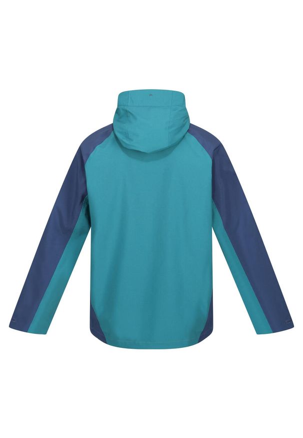 Regatta - Męska Kurtka Przeciwdeszczowa Britedale LED. Kolor: wielokolorowy, niebieski, zielony. Sport: turystyka piesza