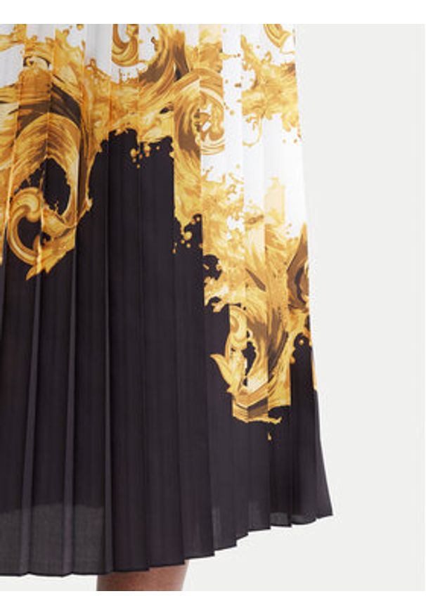 Versace Jeans Couture Spódnica plisowana 80HAE8P5 NS806 Czarny Regular Fit. Kolor: czarny. Materiał: syntetyk