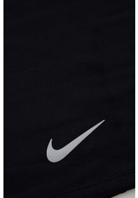 Nike komin kolor czarny gładki. Kolor: czarny. Materiał: skóra, materiał. Wzór: gładki #3