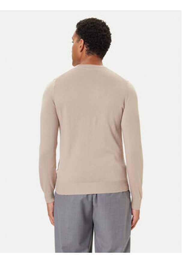 Guess Sweter M5YR26 Z0122 Beżowy Slim Fit. Kolor: beżowy. Materiał: syntetyk