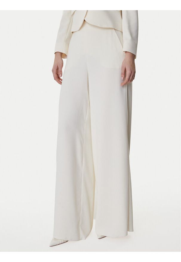 Marella Spodnie palazzo Campo 2613131043 Écru Wide Leg. Materiał: syntetyk