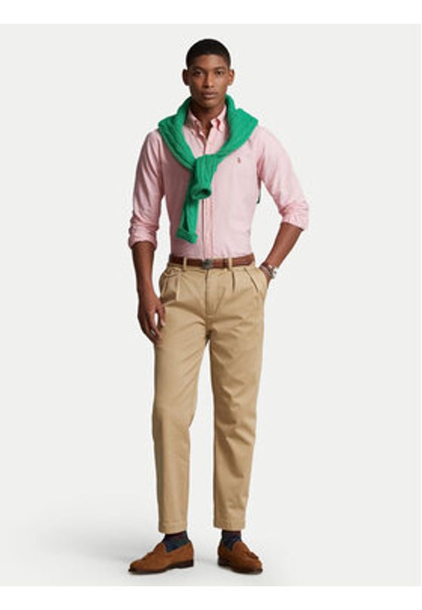 Polo Ralph Lauren Koszula Core Replen 710549084 Różowy Slim Fit. Typ kołnierza: polo. Kolor: różowy. Materiał: bawełna