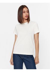 Calvin Klein Jeans T-Shirt J20J222015 Écru Regular Fit. Materiał: bawełna