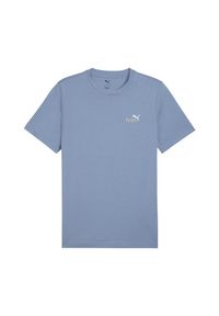 Koszulka z małym logo Puma N° 1 Essentials. Kolor: niebieski. Materiał: bawełna. Sport: fitness