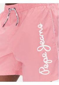Pepe Jeans Szorty kąpielowe Logo PMB10419 Różowy Regular Fit. Kolor: różowy. Materiał: syntetyk #4
