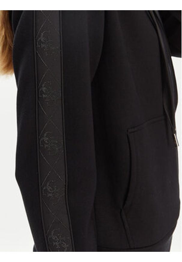 Guess Bluza W5YQ05 KBYE2 Czarny Regular Fit. Kolor: czarny. Materiał: syntetyk, wiskoza