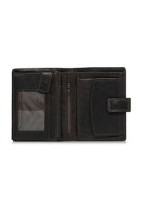 Ochnik - Brązowy lakierowany skórzany portfel męski. Kolor: brązowy. Materiał: skóra #4