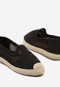 Born2be - Czarne Szydełkowe Espadryle Vices na Podeszwie z Plecionki Jelseli. Okazja: na co dzień. Kolor: czarny. Styl: klasyczny, casual, elegancki #5