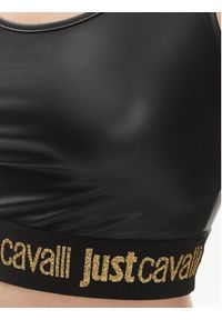 Just Cavalli Top 75PAM204 Czarny Slim Fit. Kolor: czarny. Materiał: syntetyk #2