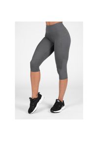 GORILLA WEAR - Monroe Cropped Leginsy - Szary. Kolor: szary. Sport: fitness