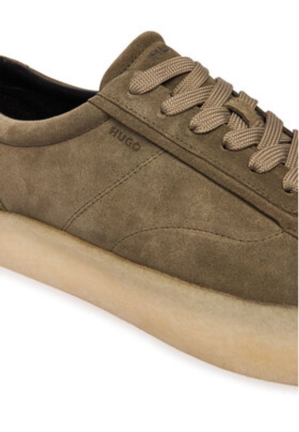 Hugo - HUGO Półbuty Prodigy 50557727 Khaki. Kolor: brązowy. Materiał: zamsz, skóra