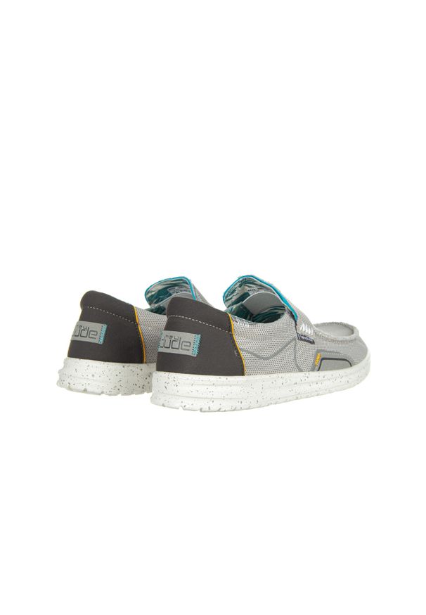 Półbuty HeyDude Mikka Hawk Dusty Grey 003238, Szary, Materiał. Kolor: szary. Materiał: tkanina. Szerokość cholewki: normalna. Wzór: kropki. Sezon: wiosna, lato