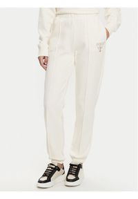 Guess Spodnie dresowe V5RB13 KC3D2 Écru Regular Fit. Materiał: bawełna, syntetyk