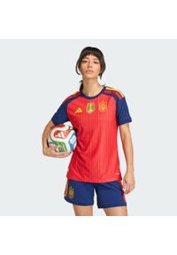 Adidas - Koszulka Spain 26 Home Authentic. Kolor: czerwony, wielokolorowy, różowy. Technologia: ClimaCool (Adidas). Sport: piłka nożna #1