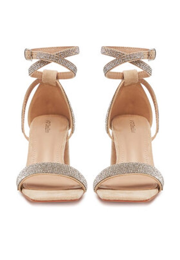 DeeZee Sandały F1765-2 Beżowy. Kolor: beżowy. Materiał: materiał