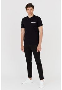 DSQUARED2 Czarny t-shirt męski cool fit. Kolor: czarny. Wzór: haft #6
