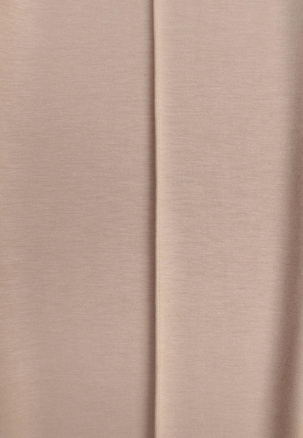 Born2be - Beżowe Eleganckie Spodnie z Bawełny i Wiskozy w Kant Valelia. Okazja: na co dzień, na spotkanie biznesowe, do pracy. Kolor: beżowy. Materiał: wiskoza, bawełna. Styl: elegancki