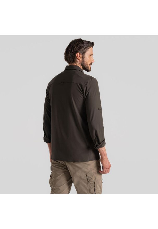 CRAGHOPPERS - Koszula podróżnicza męska Craghoppers NosiLife Pro LS Shirt V. Okazja: na co dzień. Kolor: zielony. Styl: casual