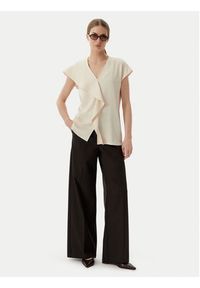 Marella Bluzka Cono 2613161122 Beżowy Regular Fit. Kolor: beżowy. Materiał: acetat #2