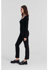Karl Lagerfeld sweter damski kolor czarny lekki. Kolor: czarny. Materiał: dzianina, prążkowany. Długość rękawa: długi rękaw. Długość: długie #3