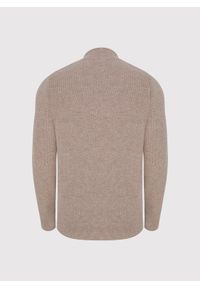 Pako Lorente - PAKO LORENTE - Beżowy sweter z rozpinaną stójką. Okazja: na co dzień. Typ kołnierza: kołnierzyk stójkowy. Kolor: beżowy, niebieski. Materiał: wełna, poliamid. Sezon: jesień. Styl: casual #4