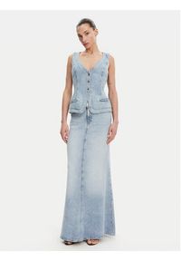 Guess Spódnica jeansowa W5GD83 D5B96 Niebieski Regular Fit. Kolor: niebieski. Materiał: lyocell #2