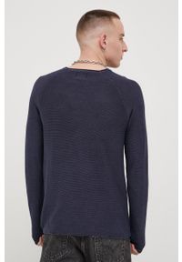 Only & Sons Sweter bawełniany męski kolor granatowy. Okazja: na co dzień. Kolor: niebieski. Materiał: bawełna. Długość rękawa: raglanowy rękaw. Styl: casual #5