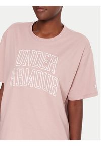 Under Armour T-Shirt Ua Rival Campus 6007883 Różowy Oversize. Kolor: różowy. Materiał: bawełna #4