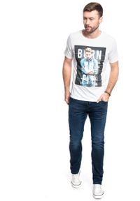 Lee - LEE T SHIRT PHOTO TEE WHITE CANVAS L60QEPRR. Wzór: napisy