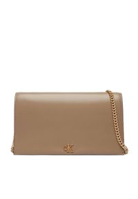 Calvin Klein Torebka Ck Wallet On Chain LV04F3319G Beżowy. Kolor: beżowy. Materiał: skórzane #1