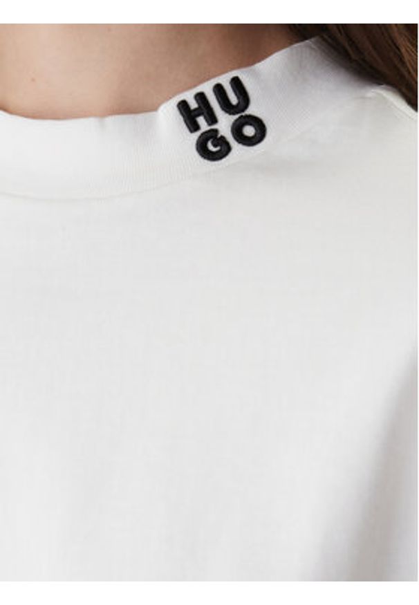 Hugo - HUGO T-Shirt Damelody 50561189 Biały Regular Fit. Kolor: biały. Materiał: bawełna