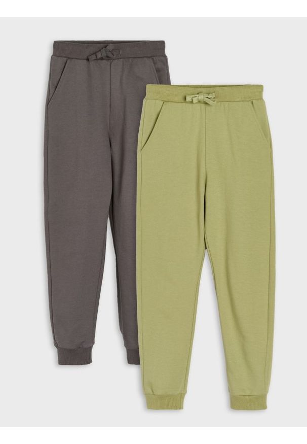Sinsay - Spodnie jogger 2 pack - szary. Kolor: szary