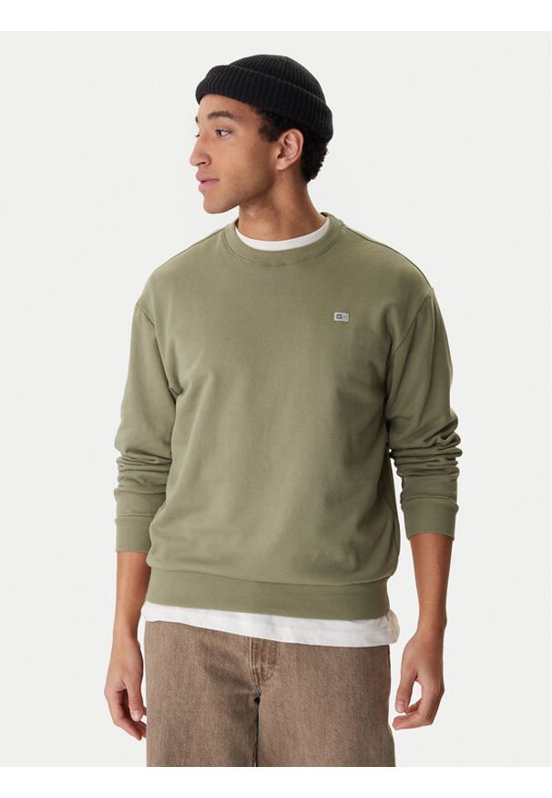 RVCA Bluza Va Essential Crew AVYFT00331 Zielony Regular Fit. Kolor: zielony. Materiał: bawełna