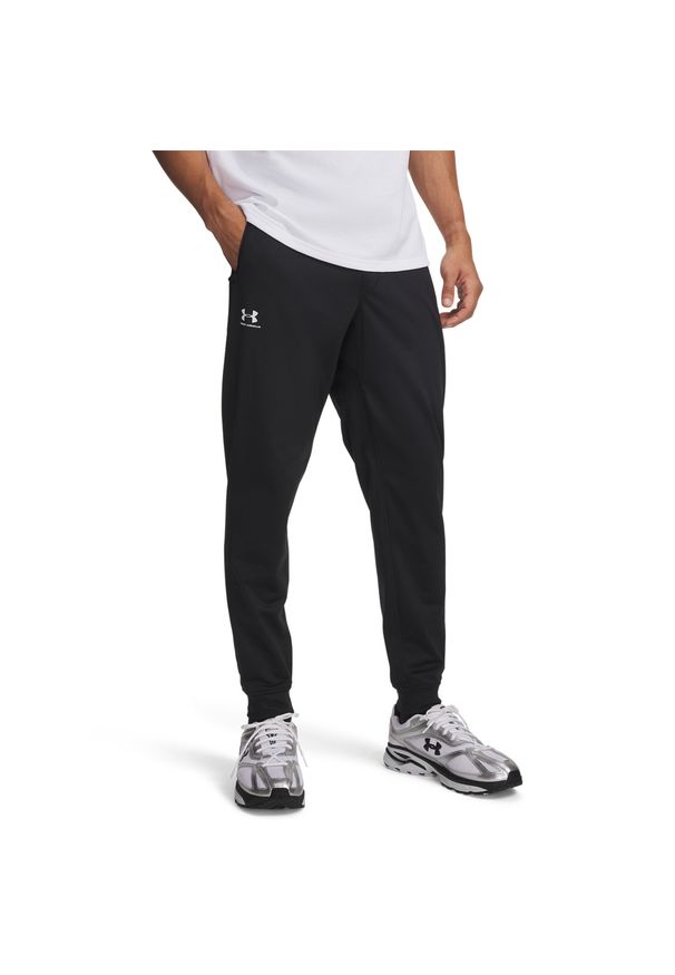 Spodnie dresowe treningowe męskie Under Armour Tricot Jogger (1290261-001). Kolor: czarny. Materiał: dresówka. Sport: fitness