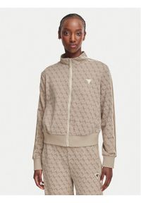 Guess Bluza V6YQ28 K5183 Beżowy Regular Fit. Kolor: beżowy. Materiał: syntetyk #1