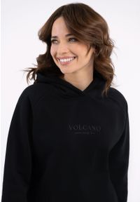 Volcano - Bluza z kapturem B-SPARKLE. Typ kołnierza: kaptur. Materiał: poliester, bawełna, włókno, materiał. Długość rękawa: raglanowy rękaw. Wzór: napisy, aplikacja, haft. Styl: klasyczny #1