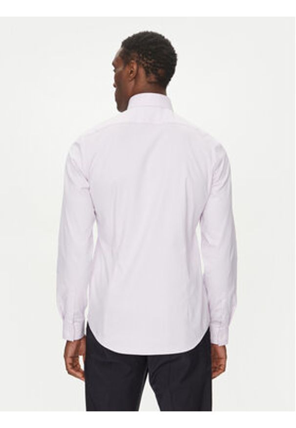 Calvin Klein Koszula K10K114298 Fioletowy Slim Fit. Kolor: fioletowy. Materiał: syntetyk, bawełna