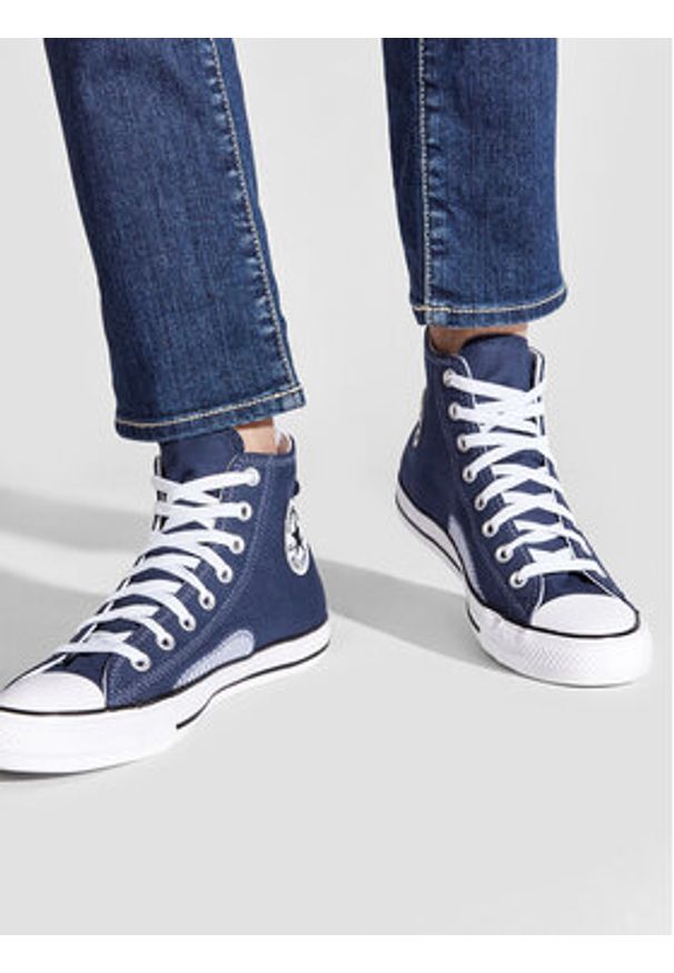 Converse Trampki Chuck Taylor All Star Hickory Stripe A00480C Granatowy. Kolor: niebieski. Materiał: materiał