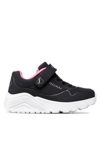 skechers - Skechers Sneakersy Uno Lite 310451L/BKRG Czarny. Kolor: czarny. Materiał: skóra #1