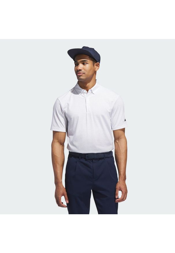 Adidas - Koszulka Go-to Rise Print Polo. Typ kołnierza: polo. Kolor: biały. Wzór: nadruk. Styl: sportowy
